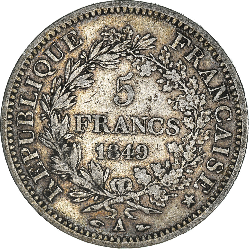 Coin, France, Hercule, 5 Francs, 1849, Paris, VF(30-35), Silver, KM:756.1