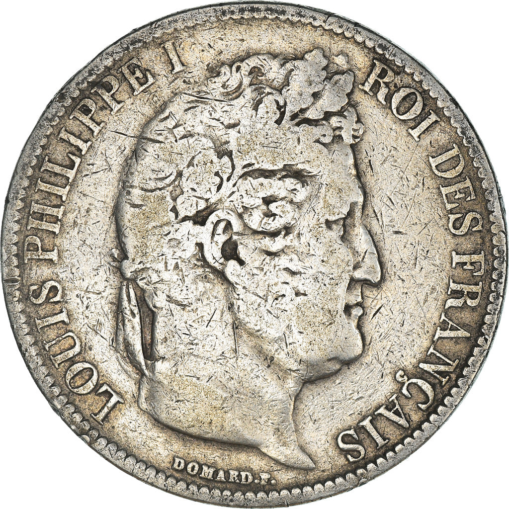 Coin, France, Louis-Philippe, 5 Francs, 1831, Lyon, VF(20-25), Silver, KM:744.2