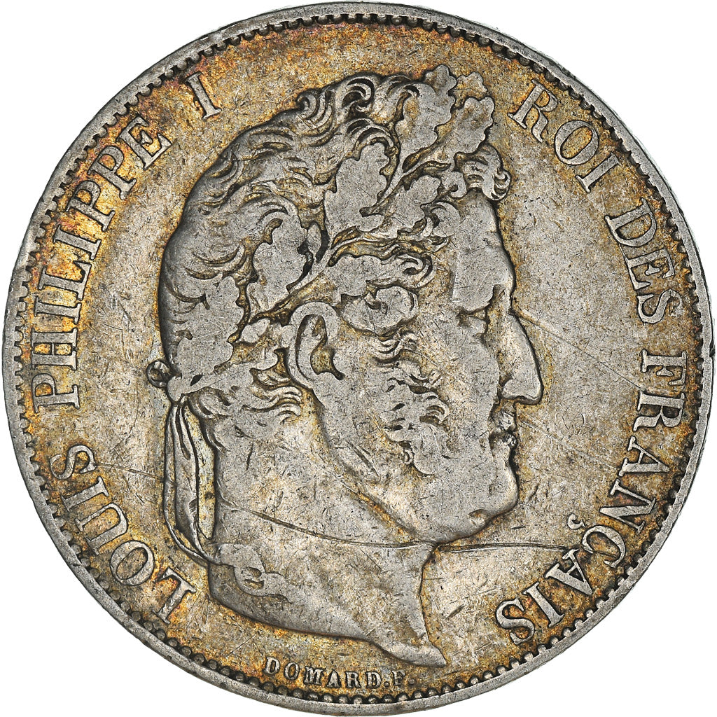 Coin, France, Louis-Philippe, 5 Francs, 1844, Lille, VF(30-35), Silver