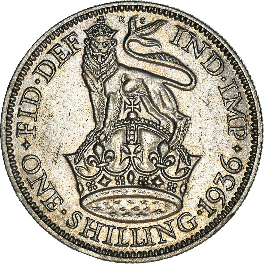 Coin, Great Britain, George V, Shilling, 1936, AU(50-53), Silver, KM:833