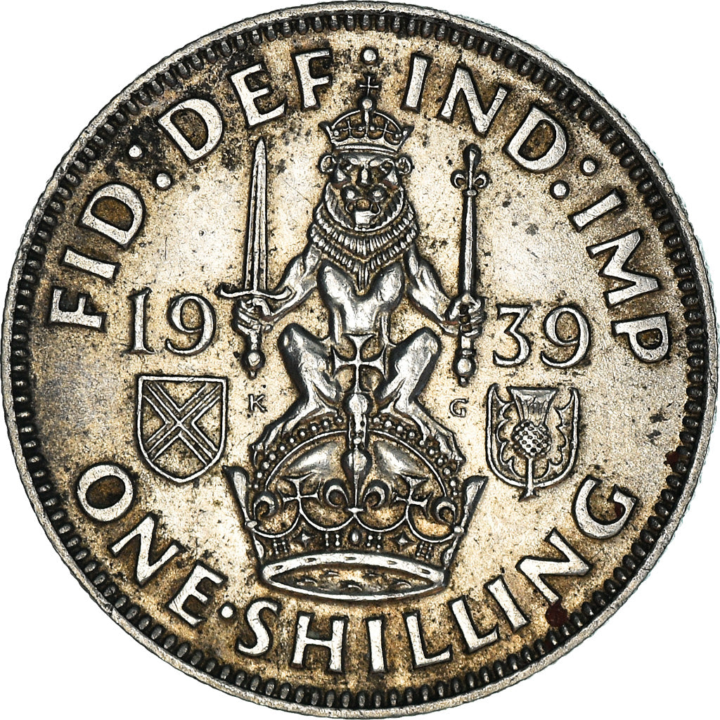 Coin, Great Britain, George VI, Shilling, 1939, AU(50-53), Silver, KM:854