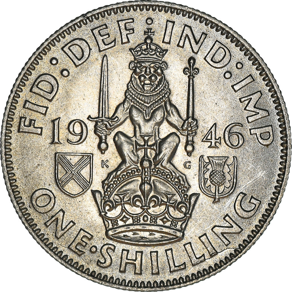 Coin, Great Britain, George VI, Shilling, 1946, MS(60-62), Silver, KM:854