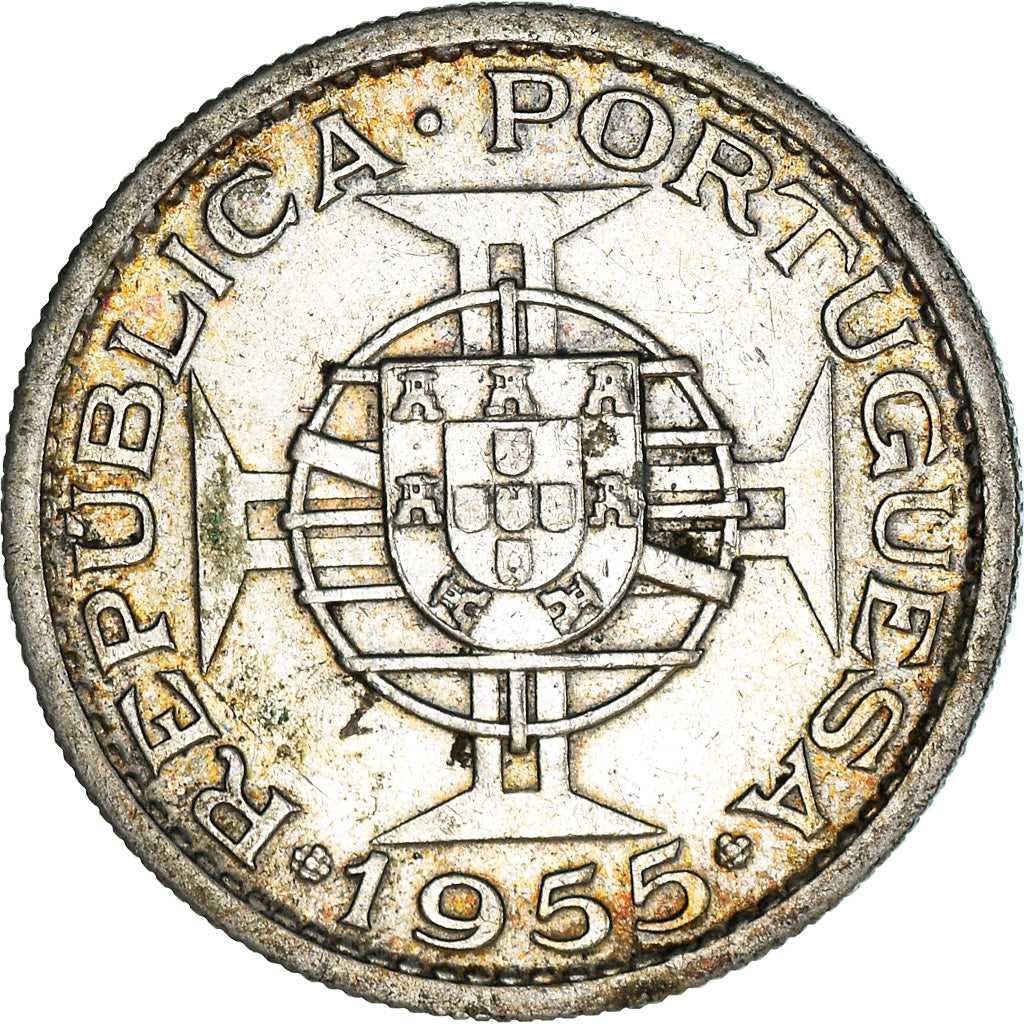 Monnaie, Mozambique, 10 Escudos, 1955, TTB+, Argent, KM:79