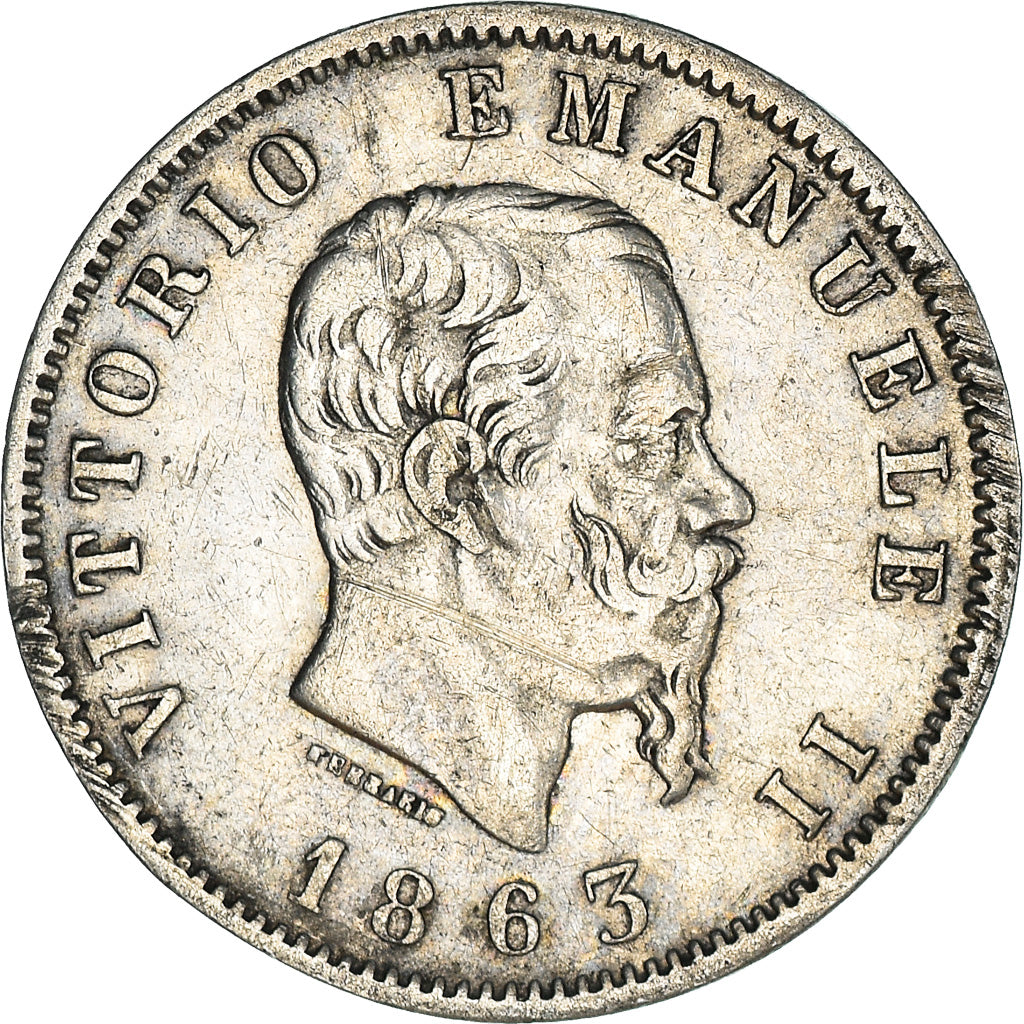 Monnaie, Italie, Vittorio Emanuele II, Lira, 1863, Torino, TTB, Argent, KM:5a.2