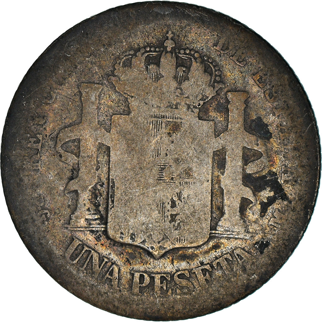 Münze, Spanien, Alfonso XIII, Peseta, 1891, Madrid, SGE+, Silber, KM:691