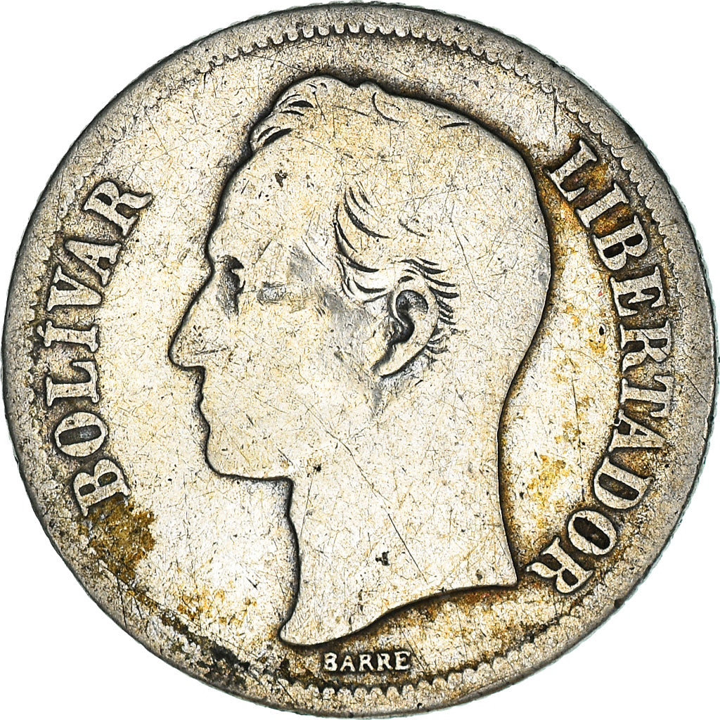 Moneda, Venezuela, Gram 5, Bolivar, 1945, Philadelphia, BC, Plata, KM:22a