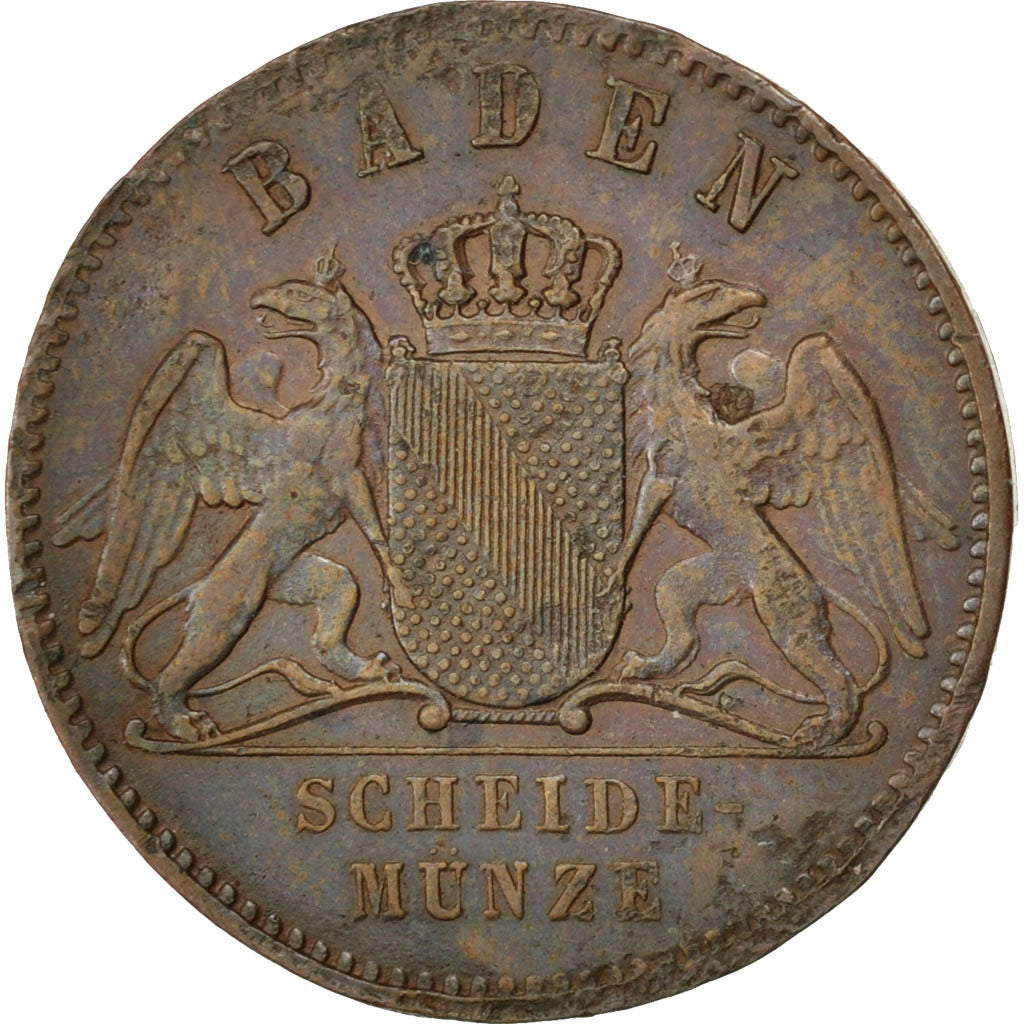 GERMAN STATES, Kreuzer, 1869, KM #242, EF(40-45), Copper, 21.6, 4.17