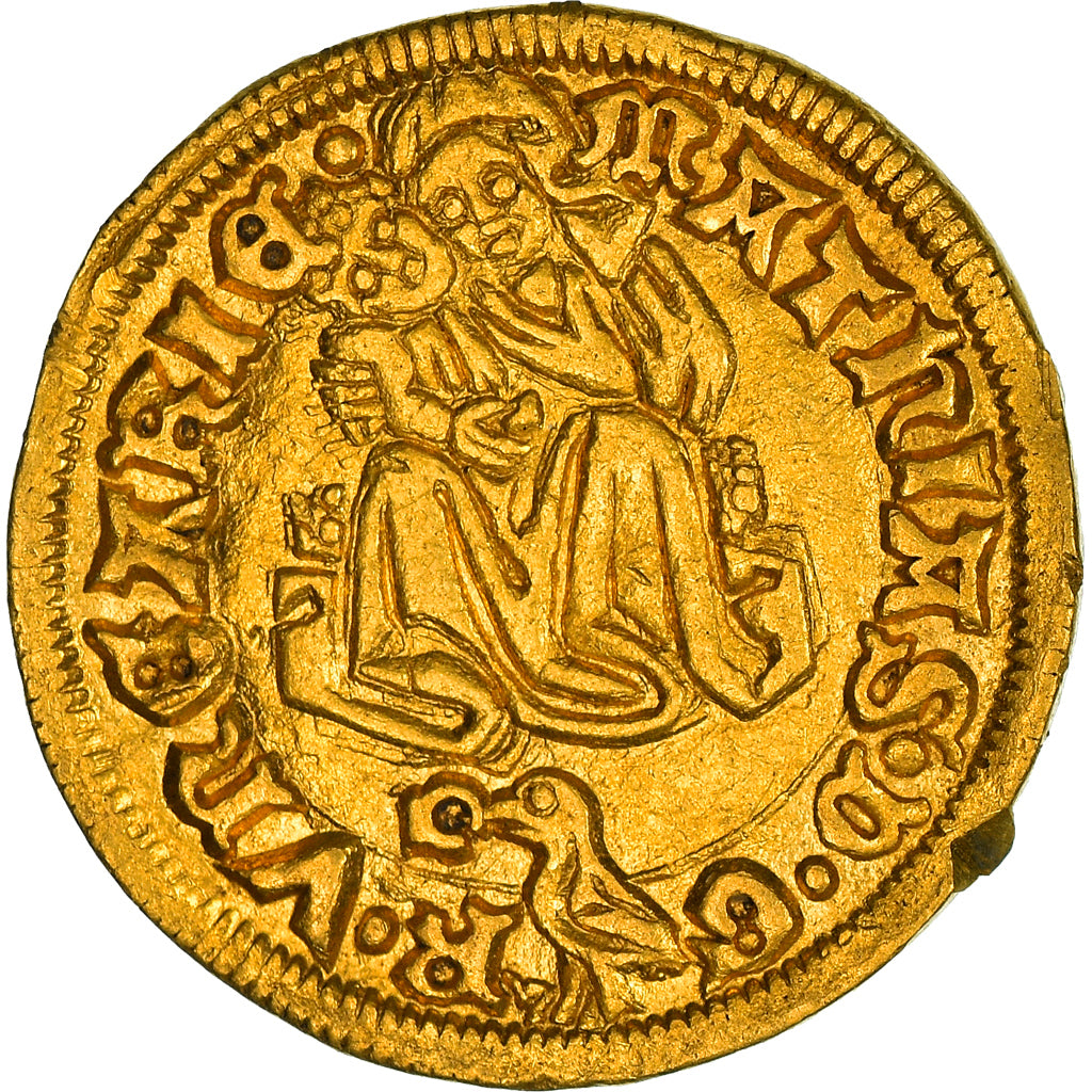 Moeda, Hungria, Maciej Korwin, Goldgulden, 1470-1477, Kremnitz, AU(55-58)