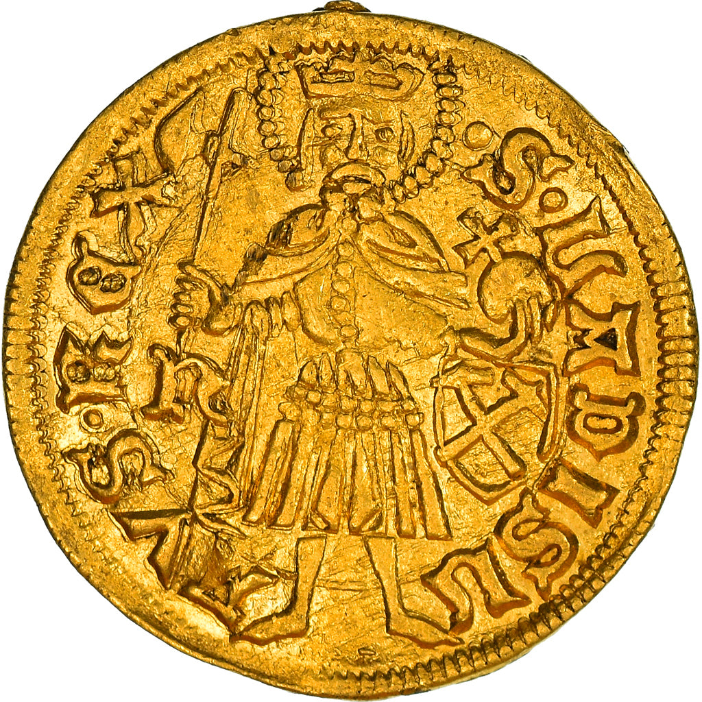 Moeda, Hungria, Maciej Korwin, Goldgulden, 1470-1477, Kremnitz, AU(55-58)