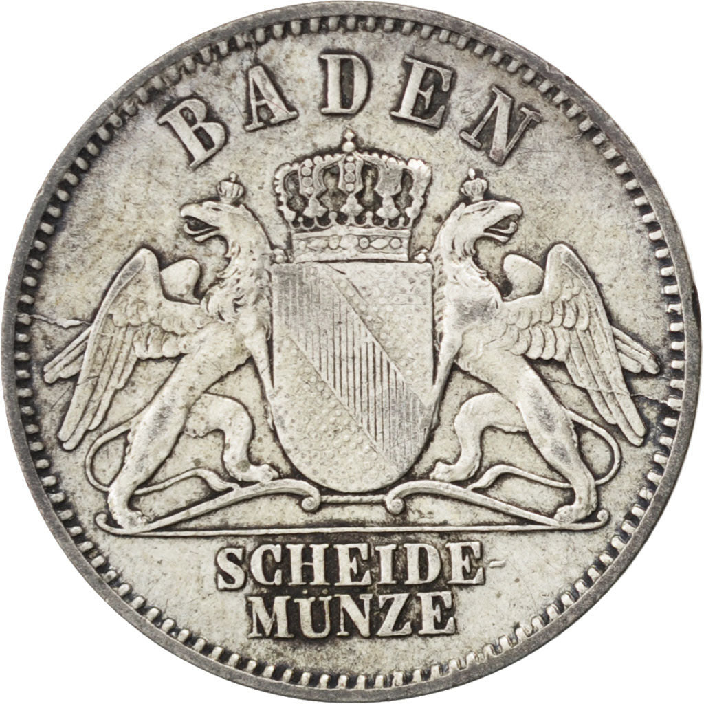 GERMAN STATES, 3 Kreuzer, 1868, KM #246, AU(50-53), Silver, 1.16