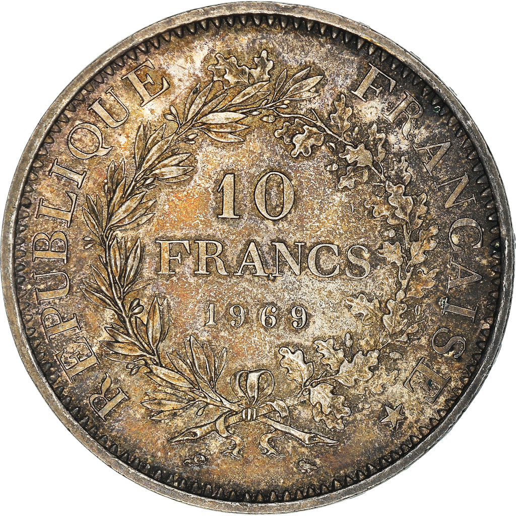 Coin, France, Hercule, 10 Francs, 1969, Paris, MS(60-62), Silver, KM:932