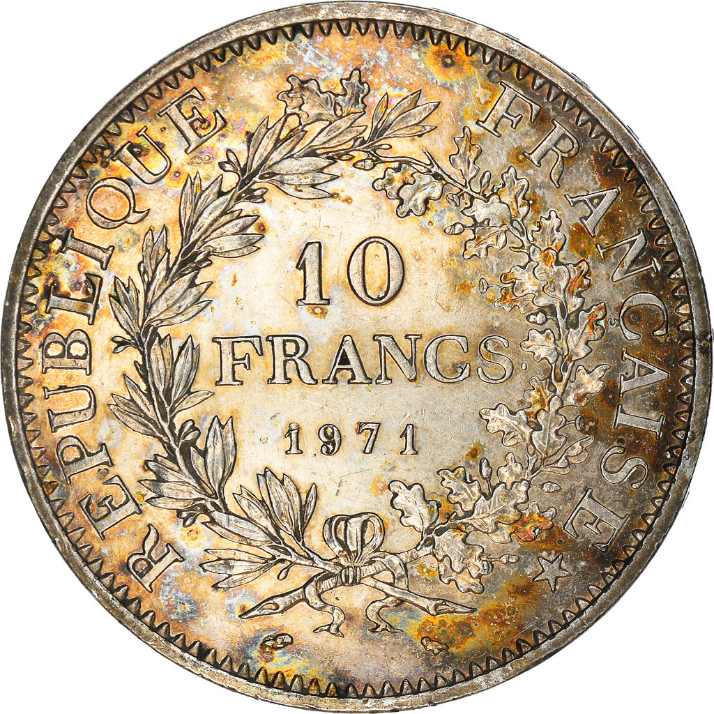 Coin, France, Hercule, 10 Francs, 1971, Paris, AU(55-58), Silver, KM:932
