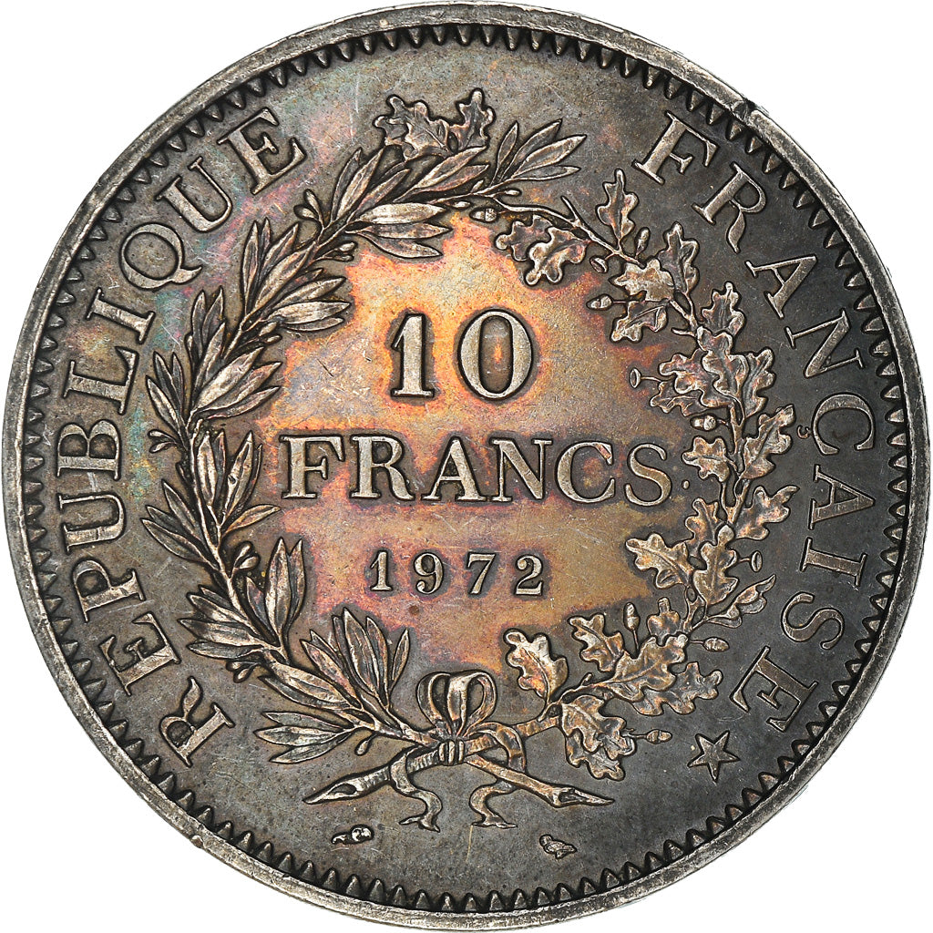 Coin, France, Hercule, 10 Francs, 1972, Paris, MS(60-62), Silver, KM:932