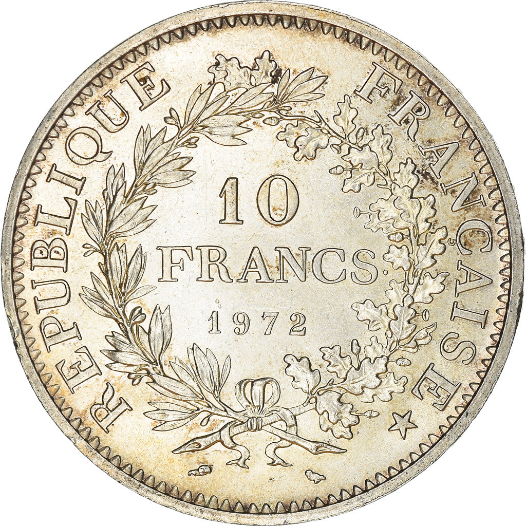 Coin, France, Hercule, 10 Francs, 1972, Paris, MS(63), Silver, KM:932