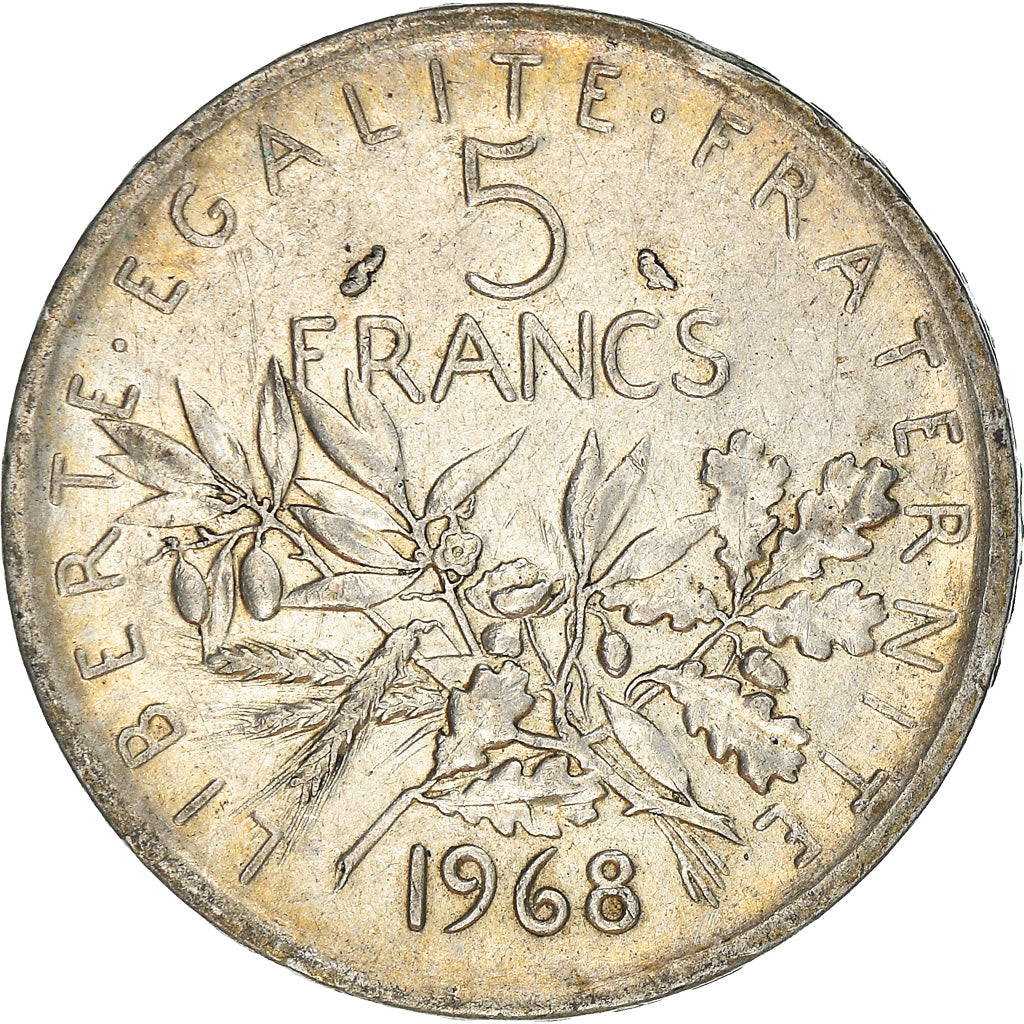 Moneta, Francia, Semeuse, 5 Francs, 1968, BB, Argento, KM:926, Gadoury:770