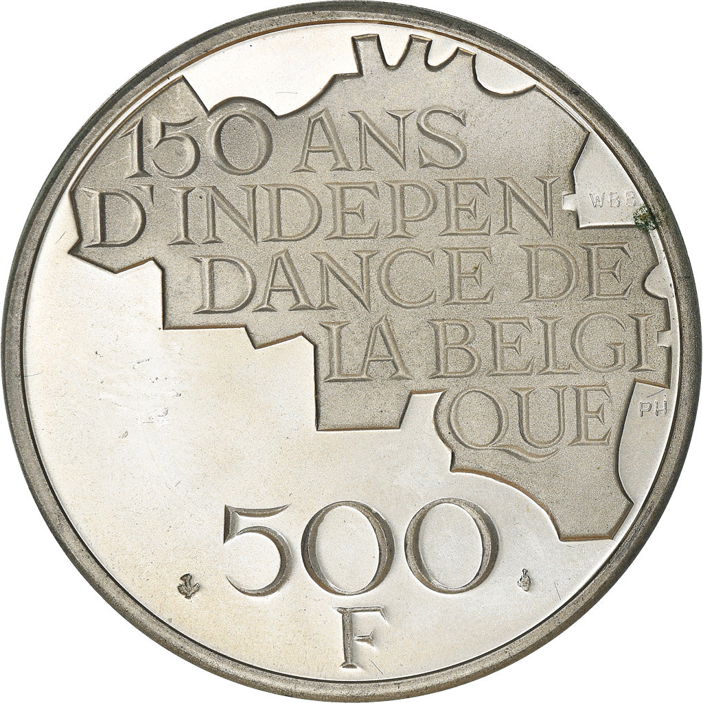Coin, Belgium, 500 Francs, 500 Frank, 1980, Brussels, MS(63), Silver, KM:161a
