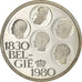 Moeda, Bélgica, 500 Francs, 500 Frank, 1980, Brussels, MS(63), Prata, KM:162a