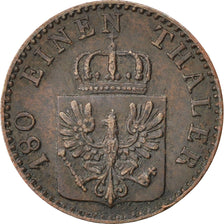Coin, German States, PRUSSIA, Wilhelm I, 2 Pfennig, 1867, EF(40-45), Copper