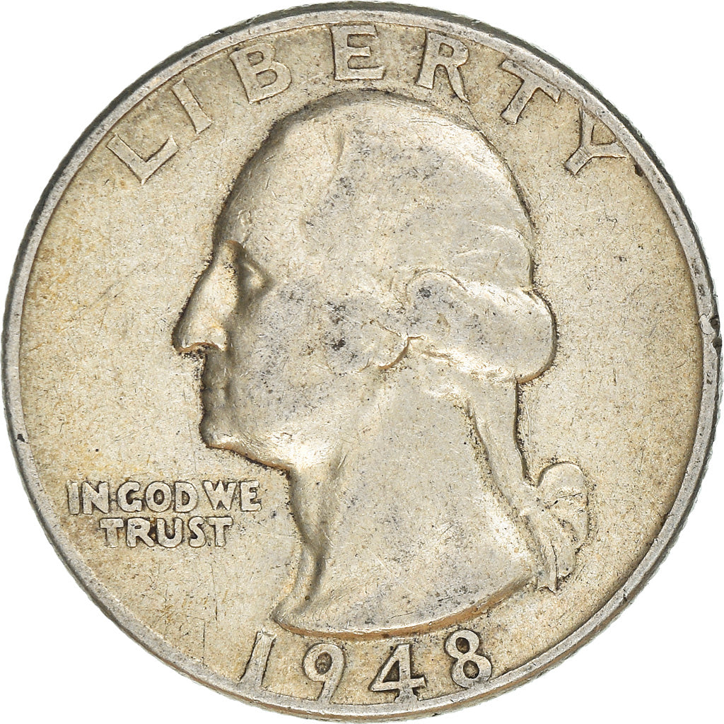 Coin, United States, Washington Quarter, Quarter, 1948, U.S. Mint, Philadelphia