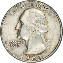 Moeda, Estados Unidos da América, Washington Quarter, Quarter, 1964, Denver