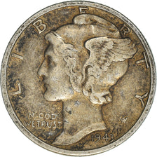 Coin, United States, Mercury Dime, Dime, 1943, U.S. Mint, Denver, EF(40-45)