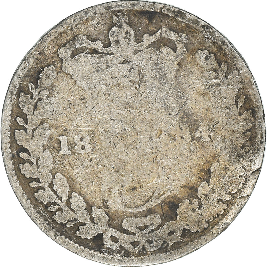 Coin, Great Britain, Victoria, 3 Pence, 1884, VG(8-10), Silver, KM:730