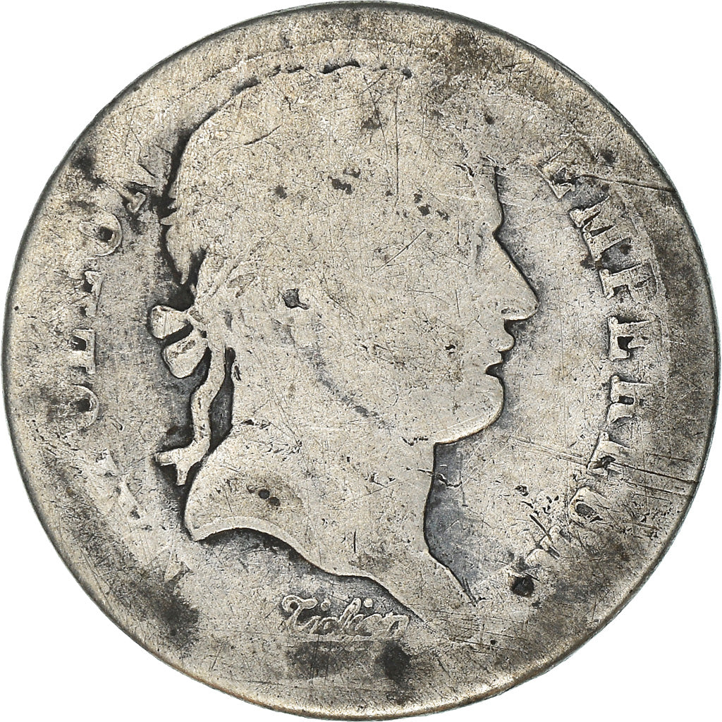 Moneta, Francja, Napoléon I, 1/2 Franc, 1808, Paris, F(12-15), Srebro