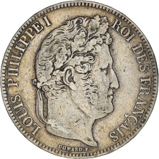 Coin, France, Louis-Philippe, 5 Francs, 1835, Lyon, VF(20-25), Silver, KM:749.4
