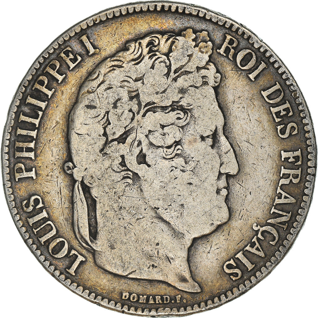 Coin, France, Louis-Philippe, 5 Francs, 1834, Bordeaux, VF(20-25), Silver