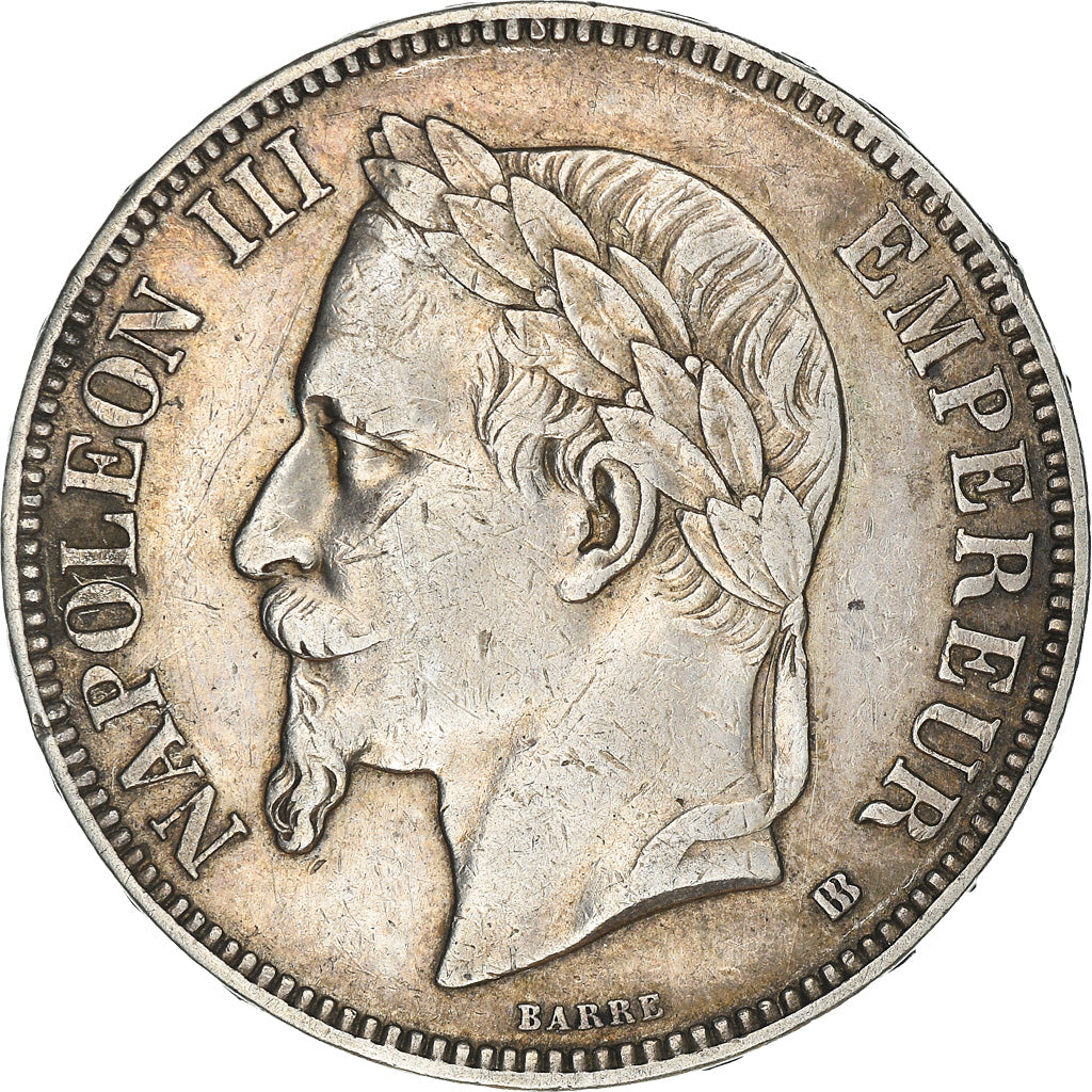 Monnaie, France, Napoléon III, 5 Francs, 1868, Strasbourg, TTB, Argent
