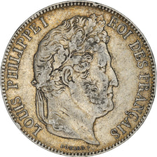 Coin, France, Louis-Philippe, 5 Francs, 1843, Lille, VF(30-35), Silver