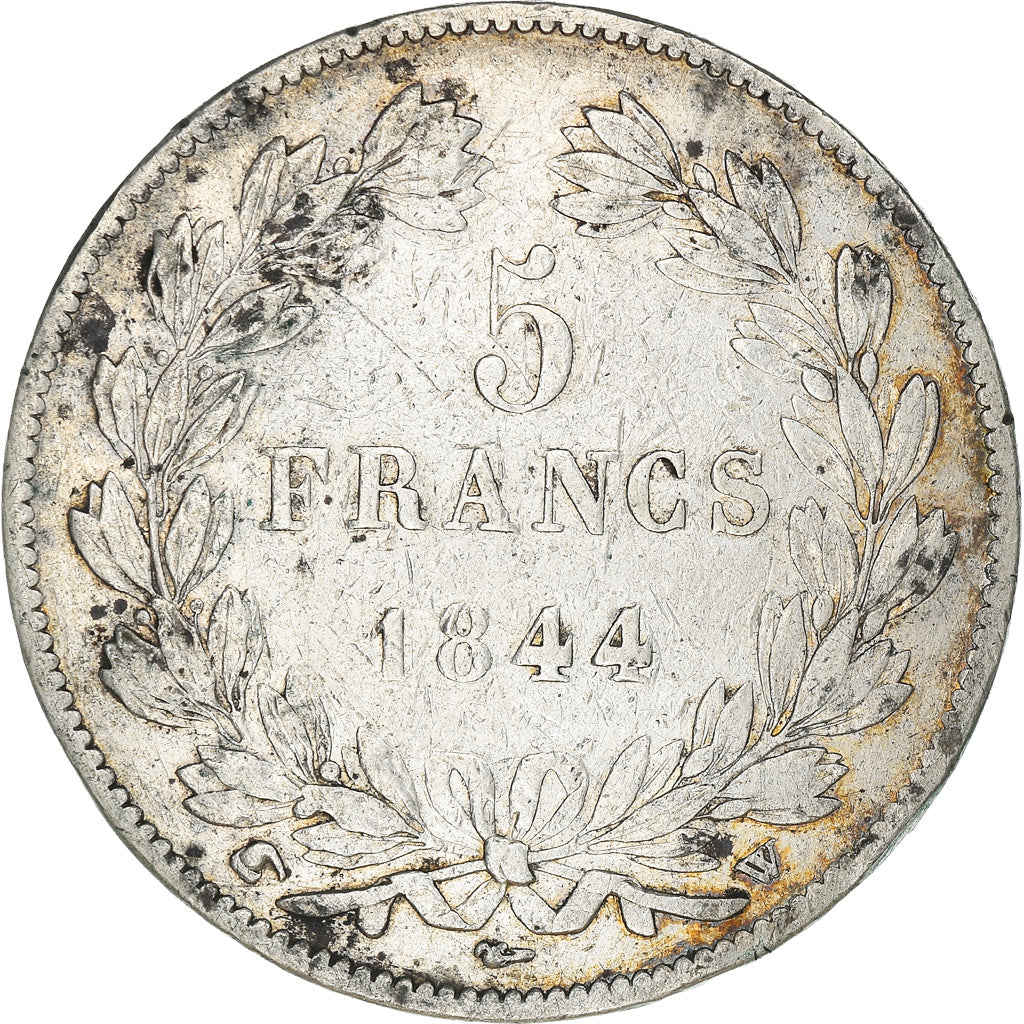 Coin, France, Louis-Philippe, 5 Francs, 1844, Lille, VF(30-35), Silver