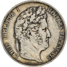 Moneta, Francia, Louis-Philippe, 5 Francs, 1845, Lille, MB, Argento, KM:749.13