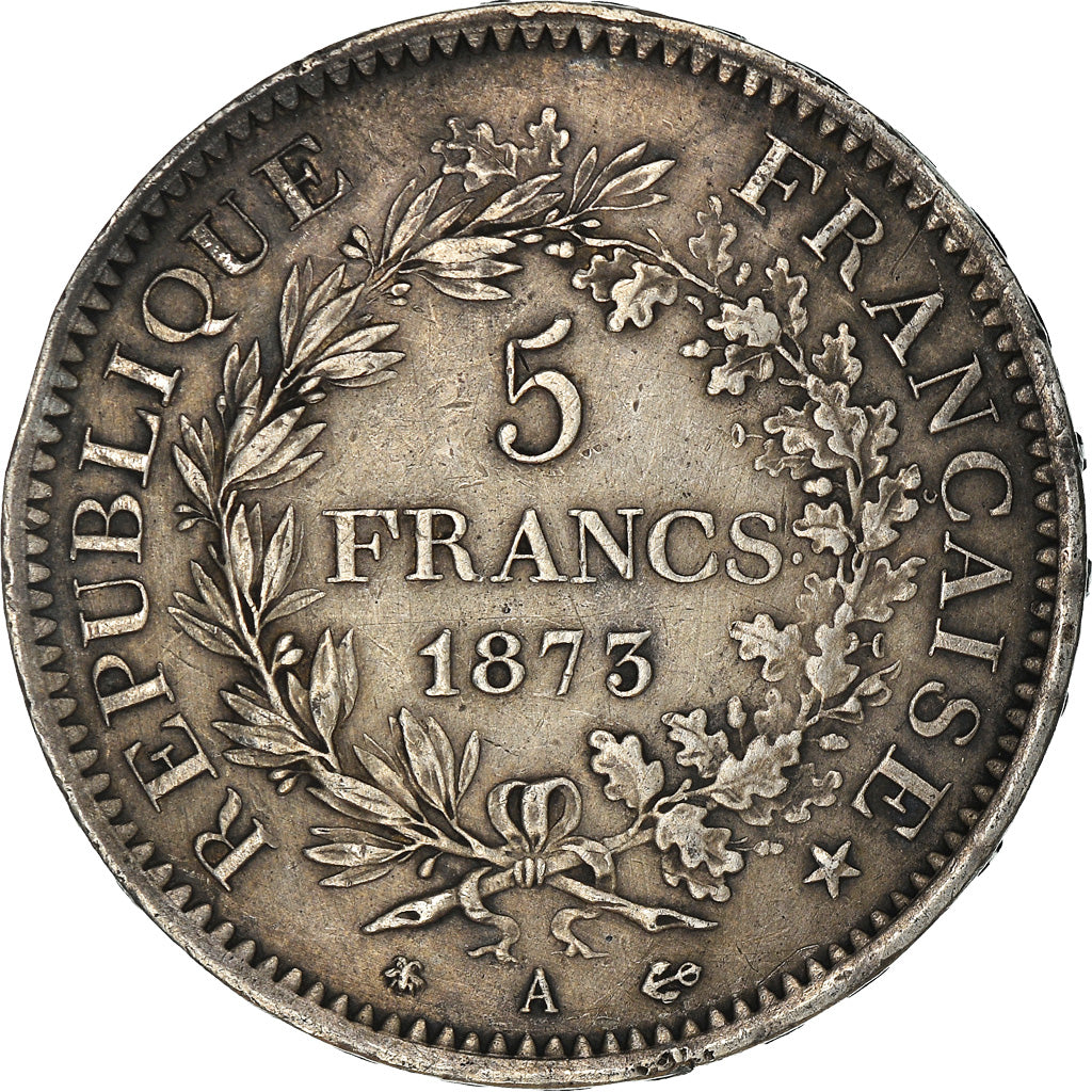 Monnaie, France, Hercule, 5 Francs, 1873, Paris, TTB, Argent, Gadoury:745a