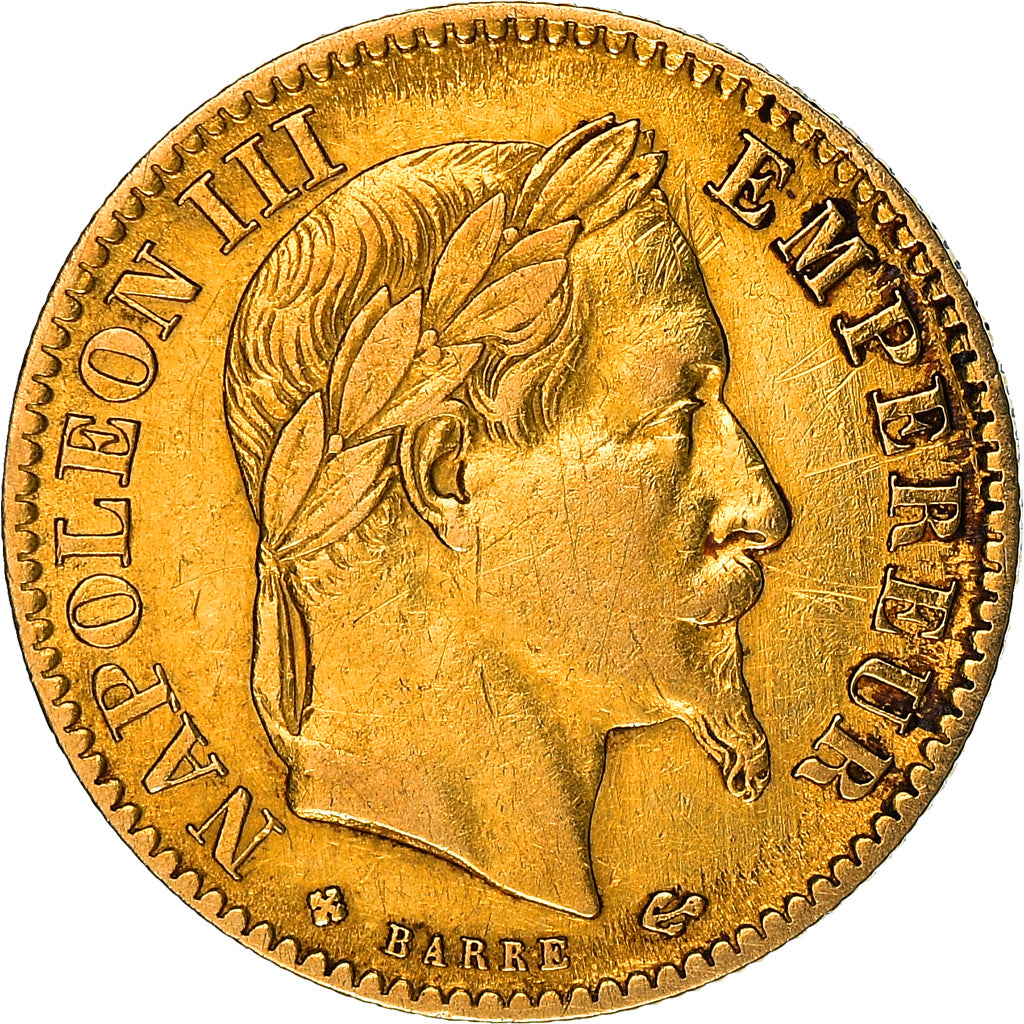 Moeda, França, Napoleon III, Napoléon III, 10 Francs, 1864, Strasbourg
