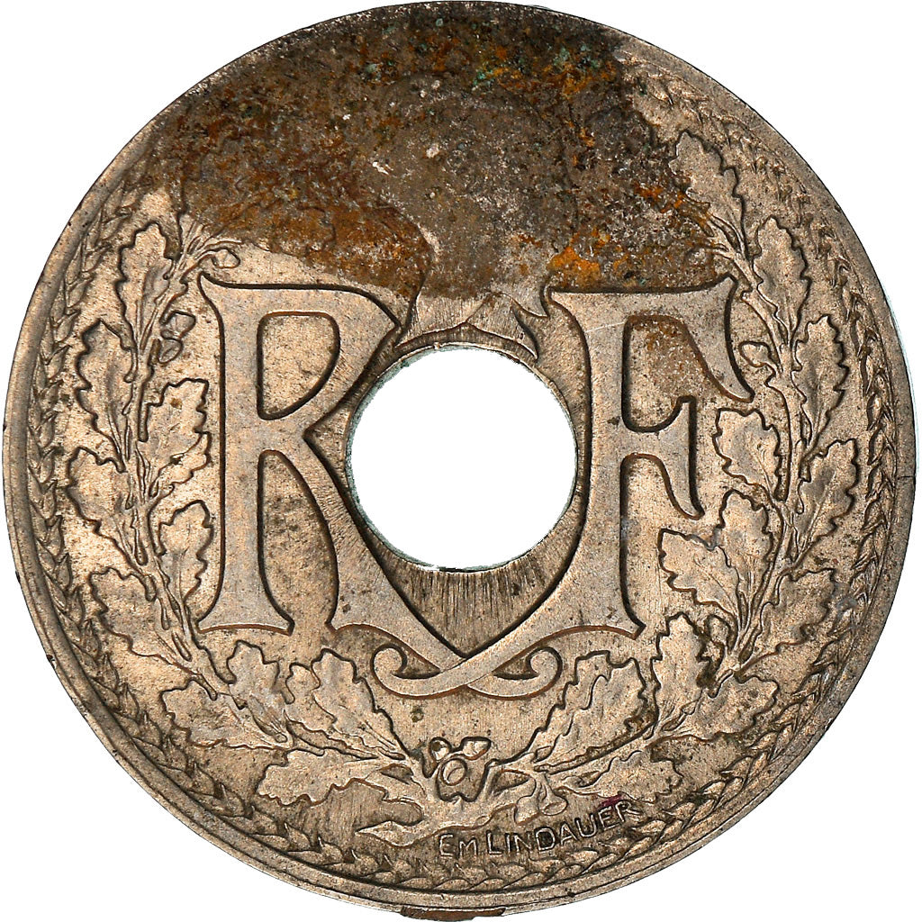 Moeda, França, Lindauer, 25 Centimes, 1917, EF(40-45), Níquel, KM:867