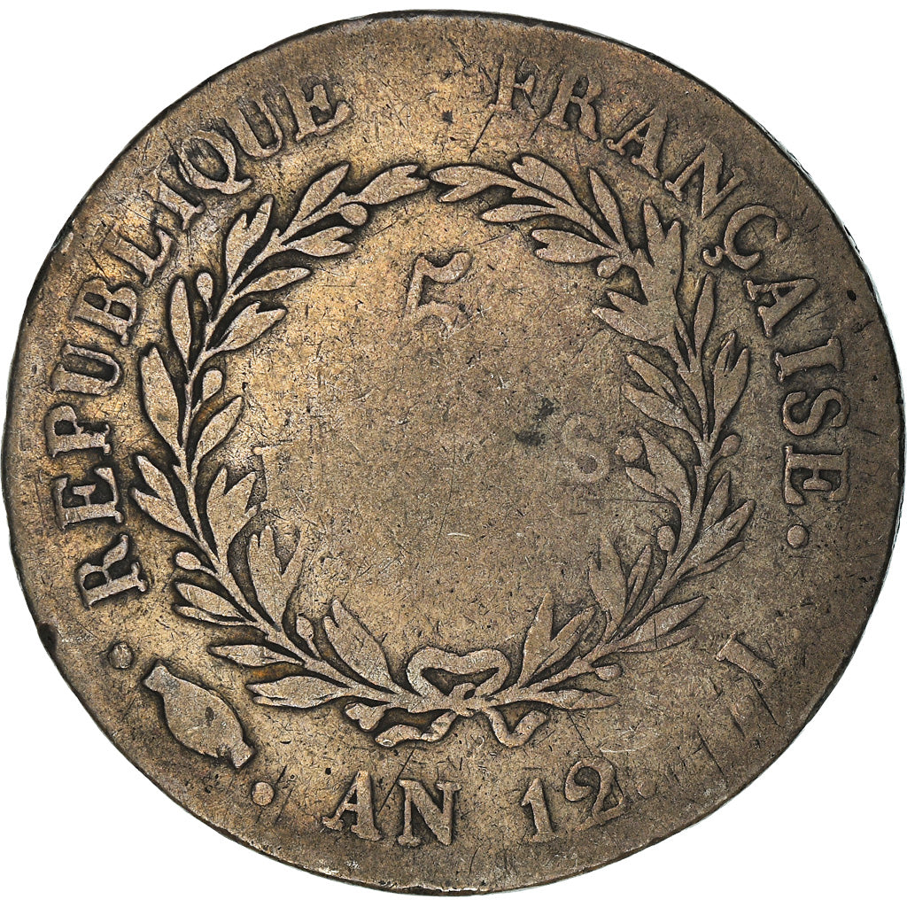 Monnaie, France, Napoléon I, 5 Francs, An 12, Limoges, Premier Consul, TB