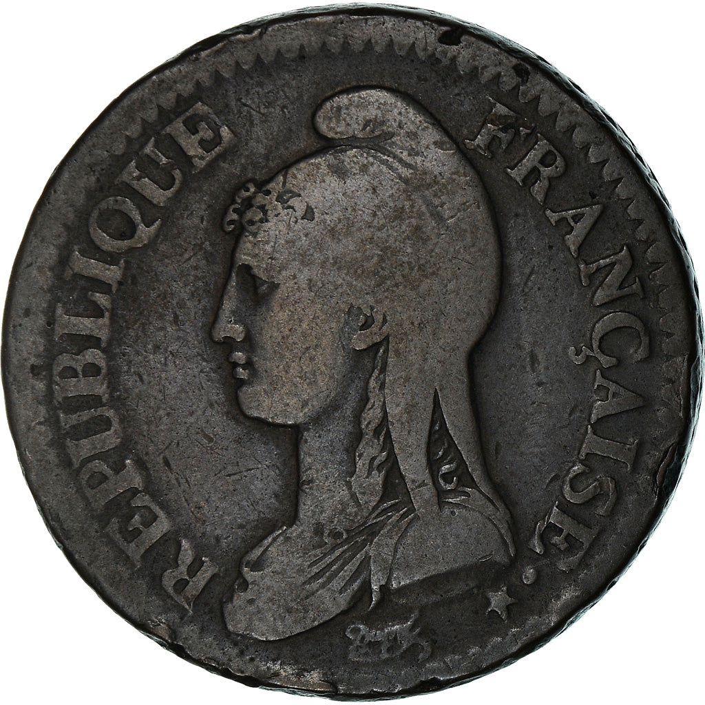 Coin, France, Dupré, Decime, AN 4, Paris, Modification du 2 décimes