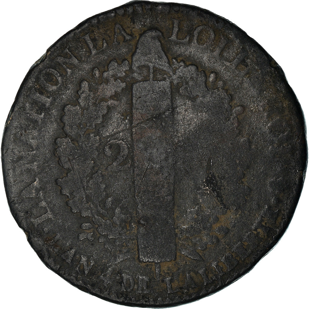 Monnaie, France, 2 sols françois, 2 Sols, 1792, Paris, TB, Bronze, Gadoury:25