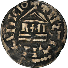 Coin, France, Louis le Pieux, Denier au temple, Denier, VF(20-25), Silver