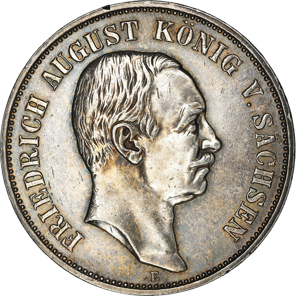 Coin, German States, SAXONY-ALBERTINE, Friedrich August III, 5 Mark, 1914