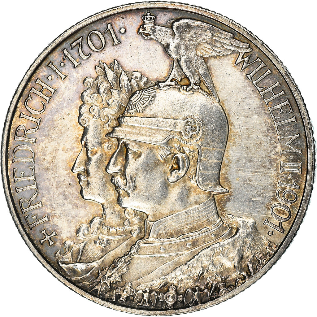 Coin, German States, PRUSSIA, Wilhelm II, 2 Mark, 1901, Berlin, MS(60-62)