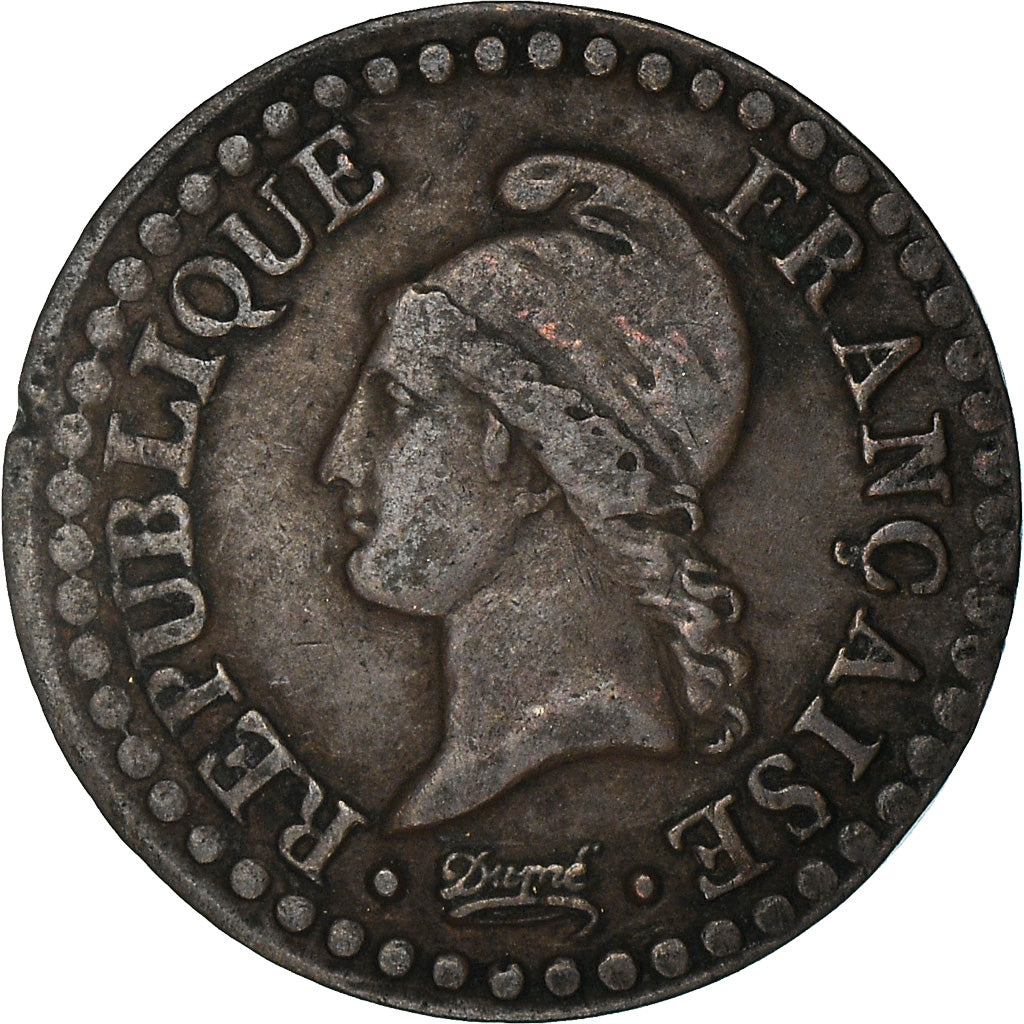 Munten, Frankrijk, Dupré, Centime, AN 7, Paris, ZF, Bronze, KM:646, Gadoury:76