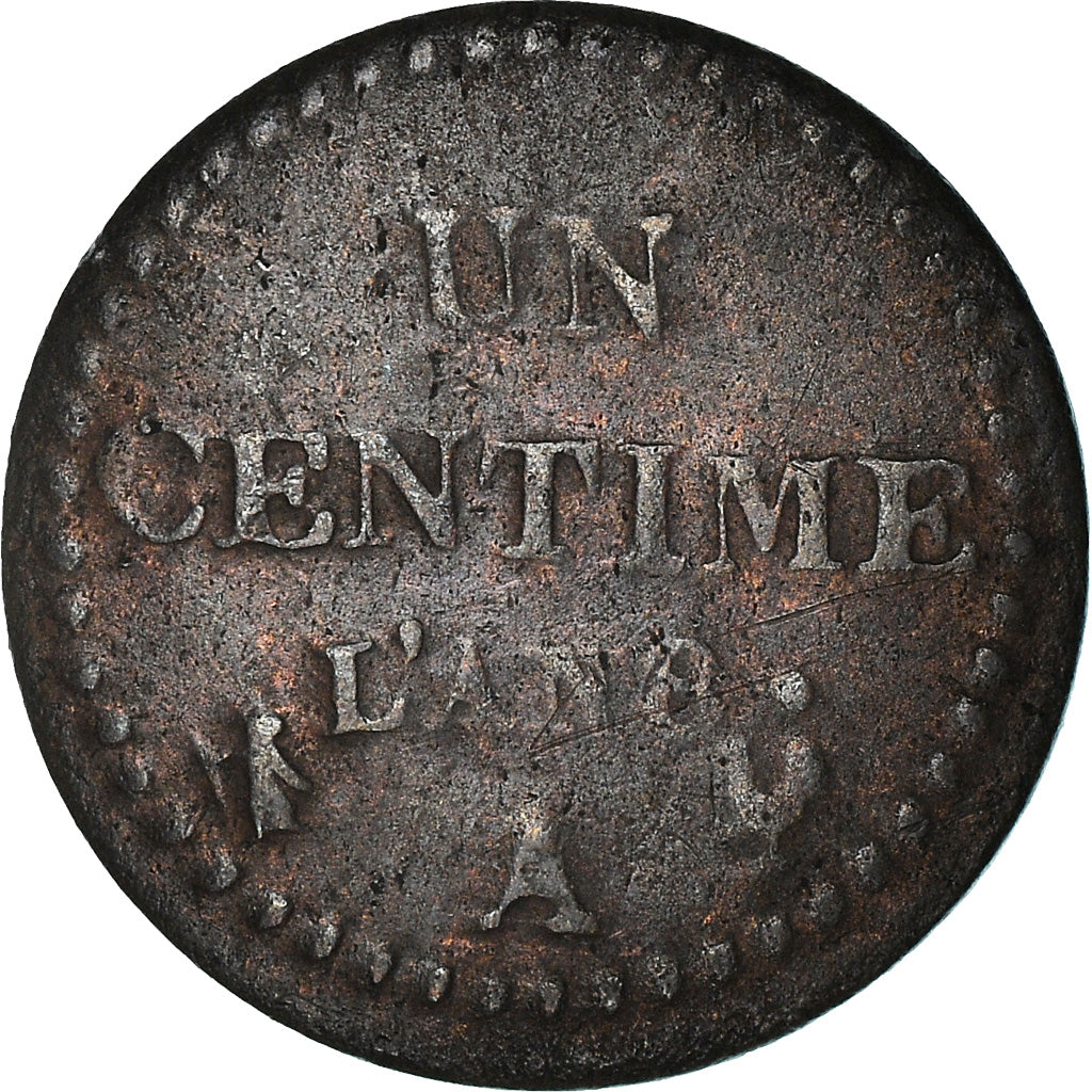 Monnaie, France, Dupré, Centime, AN 8, Paris, TB+, Bronze, Gadoury:76a, KM:646