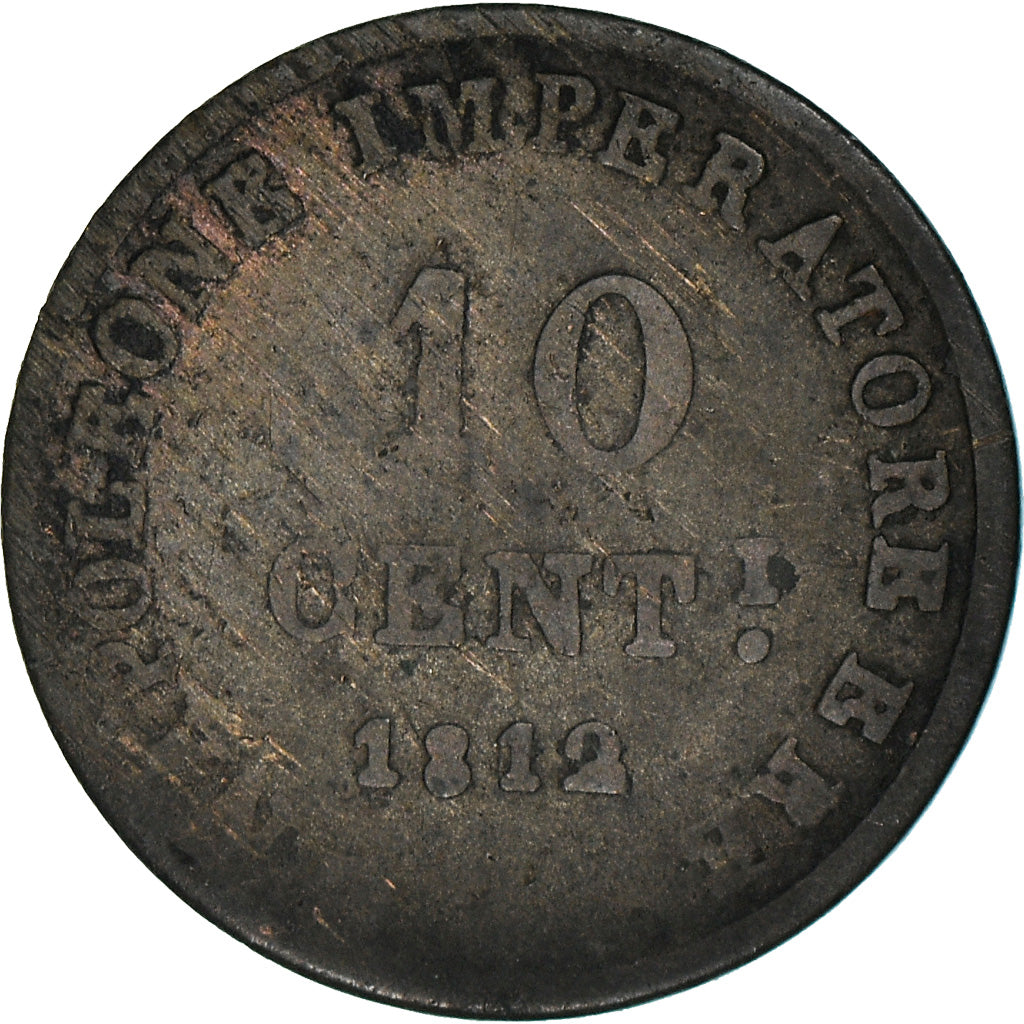 Moneta, DEPARTAMENTY WŁOSKIE, KINGDOM OF NAPOLEON, Napoleon I, 10 Centesimi