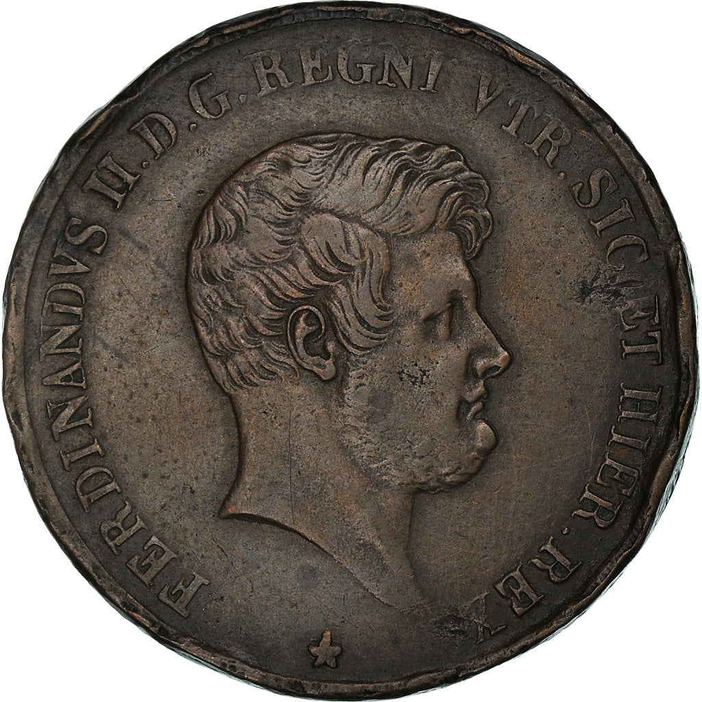 Moneta, STATI ITALIANI, NAPLES, Ferdinando II, 5 Tornesi, 1857, Naples, BB