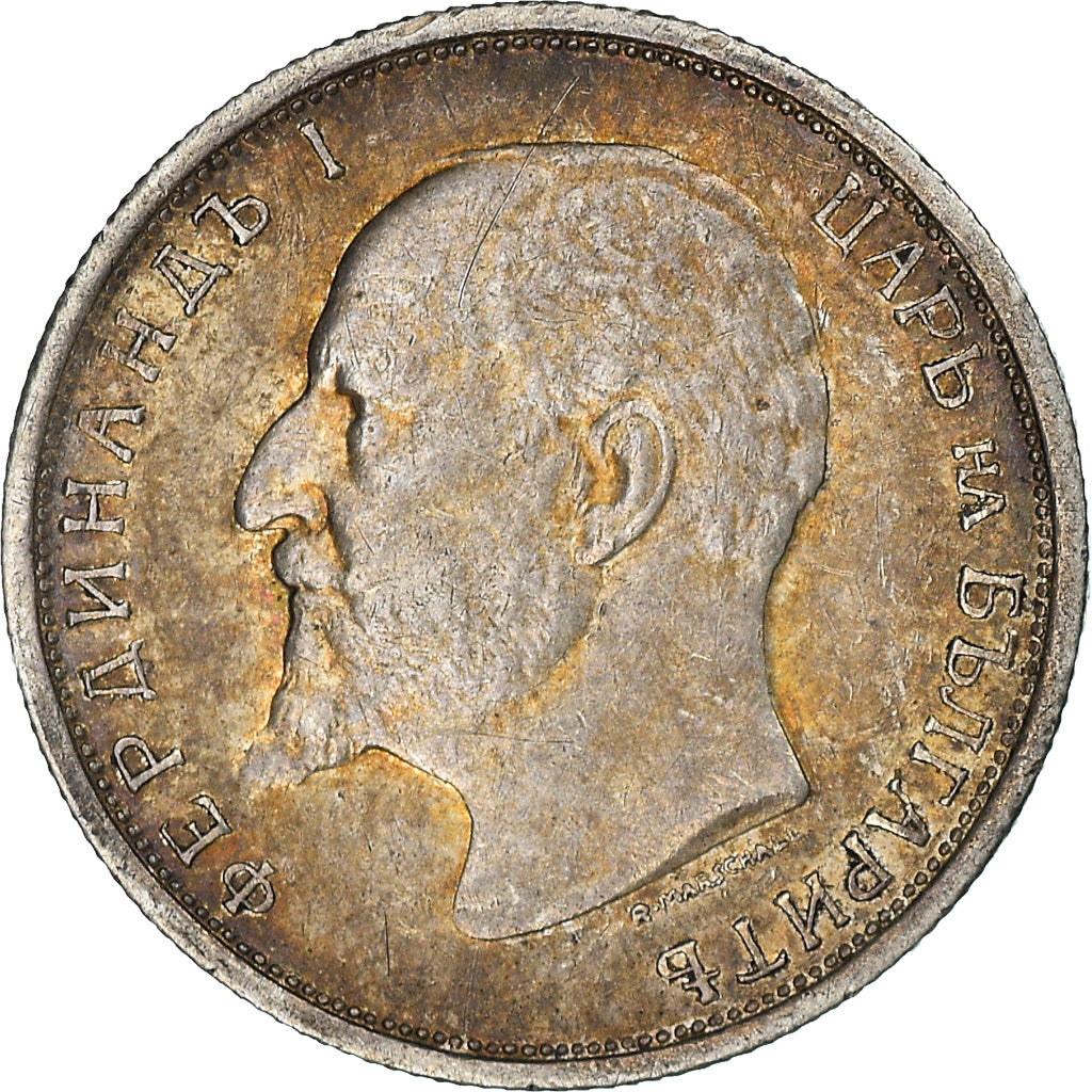 Coin, Bulgaria, 50 Stotinki, 1912, MS(60-62), Silver, KM:30