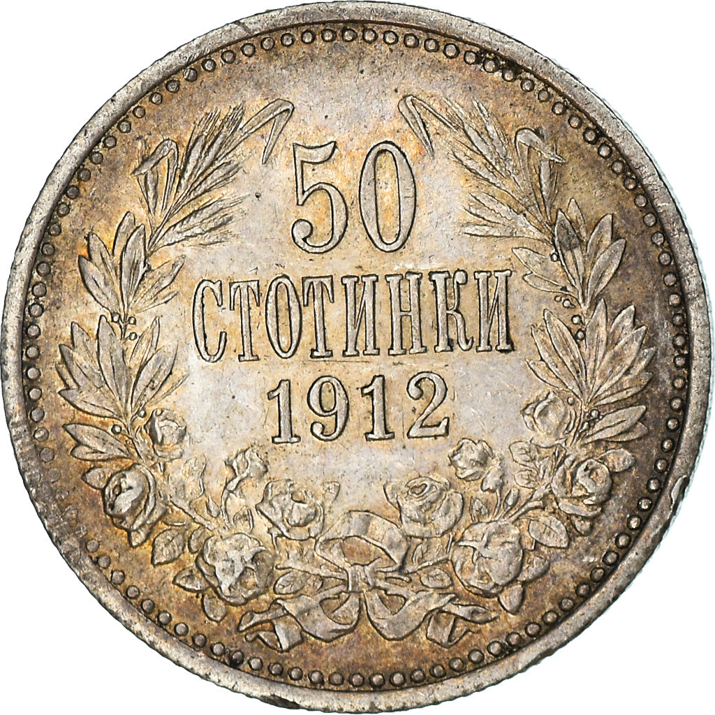 Coin, Bulgaria, 50 Stotinki, 1912, MS(60-62), Silver, KM:30