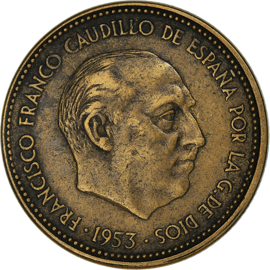 Münze, Spanien, Caudillo and regent, 2-1/2 Pesetas, 1953, S+, Aluminum-Bronze