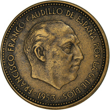 Münze, Spanien, Caudillo and regent, 2-1/2 Pesetas, 1953, S+, Aluminum-Bronze